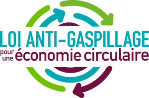 Logo de la loi AGEC ou loi anti-gaspillage pour une économie circulaire