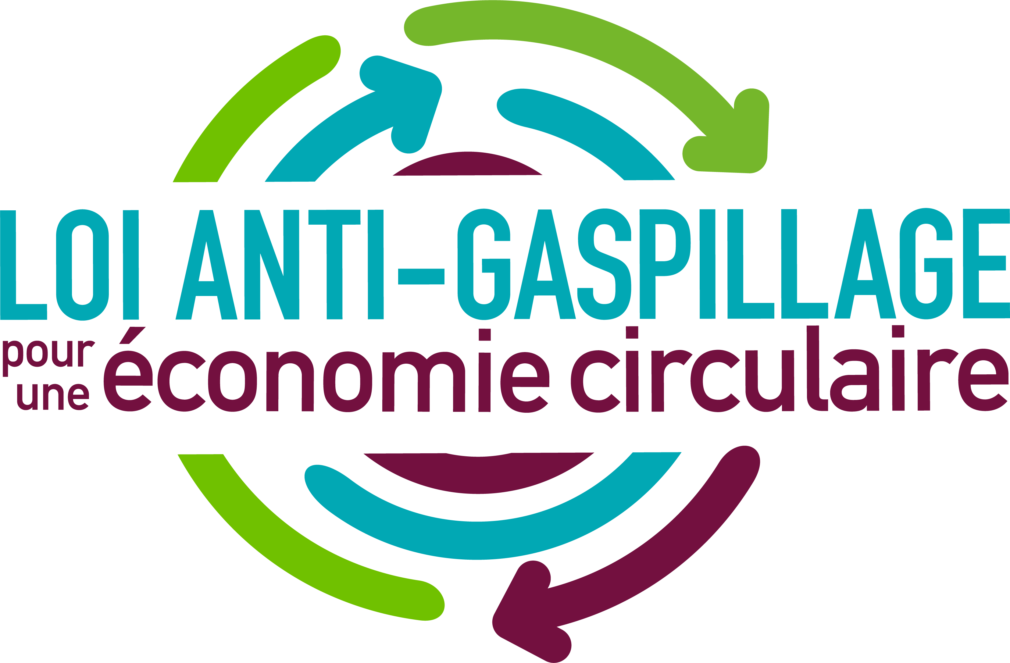 Logo de la loi AGEC ou loi anti-gaspillage pour une économie circulaire